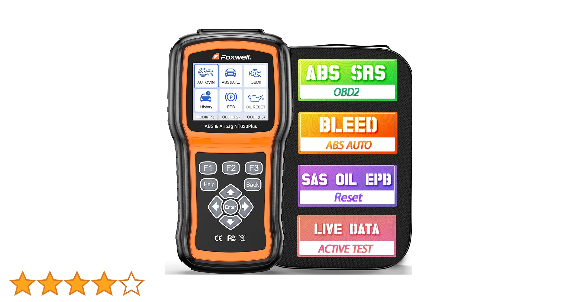 Amazon.co.jp: FOXWELL NT630 Plus OBD2スキャナー ABSとSRS付き